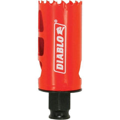 Freud - 1-3/8" Diam, 2-3/8" Cutting Depth, Hole Saw - Bi-Metal Saw, Toothed Edge - Benchmark Tooling