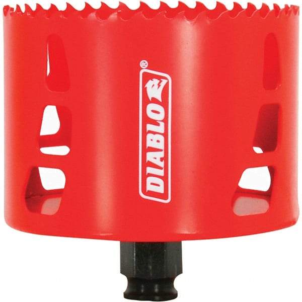 Freud - 3-5/8" Diam, 2-3/8" Cutting Depth, Hole Saw - Bi-Metal Saw, Toothed Edge - Benchmark Tooling