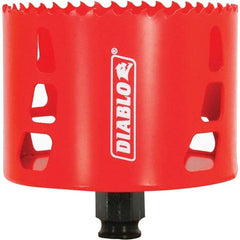 Freud - 3-5/8" Diam, 2-3/8" Cutting Depth, Hole Saw - Bi-Metal Saw, Toothed Edge - Benchmark Tooling