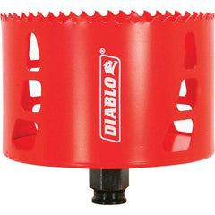 Freud - 4" Diam, 2-3/8" Cutting Depth, Hole Saw - Bi-Metal Saw, Toothed Edge - Benchmark Tooling