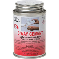 Black Swan - 1/4 Pt Medium Bodied Cement - Clear, Use with ABS, PVC & CPVC up to 6" Diam - Benchmark Tooling