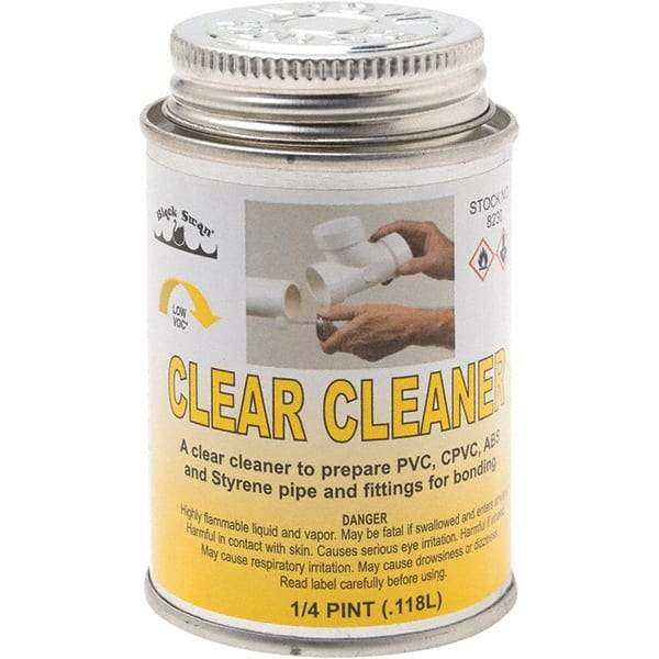 Black Swan - 1/4 Pt All-Purpose Cleaner - Clear, Use with ABS, PVC & CPVC up to 6" Diam - Benchmark Tooling