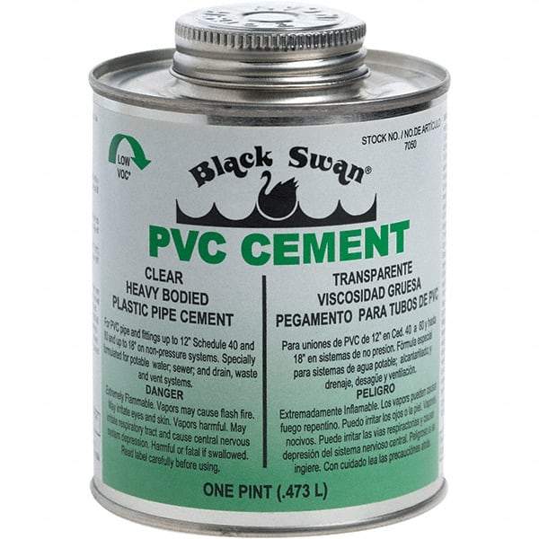 Black Swan - 1 Pt Heavy Duty Cement - Clear, Use with PVC - Benchmark Tooling