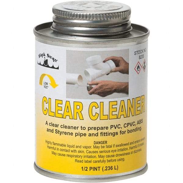 Black Swan - 1/2 Pt All-Purpose Cleaner - Clear, Use with ABS, PVC & CPVC up to 6" Diam - Benchmark Tooling