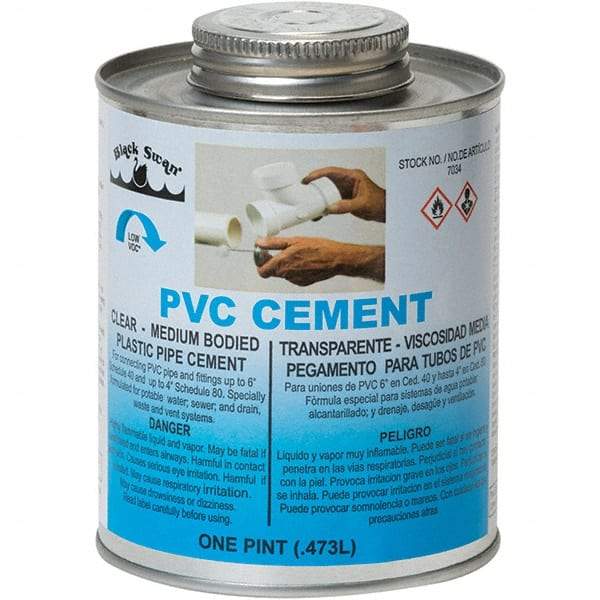 Black Swan - 1 Pt Medium Bodied Cement - Clear, Use with PVC - Benchmark Tooling