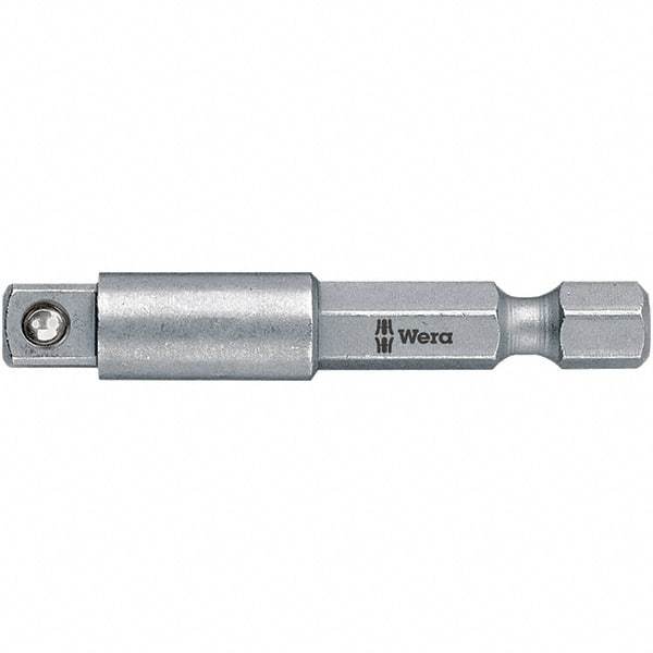 Wera - Socket Adapters & Universal Joints Type: Square-Drive to Hex Bit Adapter Male Size: 1/4 - Benchmark Tooling