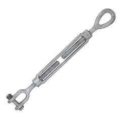 Turnbuckles; Turnbuckle Type: Jaw & Eye; Working Load Limit: 2200 lb; Thread Size: 1/2-6 in; Turn-up: 6 in; Closed Length: 13.48 in; Material: Steel; Finish: Galvanized