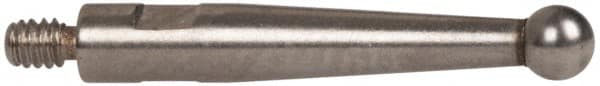 TESA Brown & Sharpe - 2mm Ball Diam, Steel, Ball Test Indicator Contact Point - 1/2" Contact Point Length, Use with Brown & Sharpe BesTest 599 Series - Benchmark Tooling