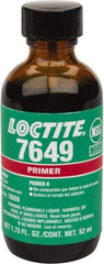 Loctite - 1.75 Fluid Ounce Bottle, Green, Liquid Primer - Series 7649, Hand Tool Removal - Benchmark Tooling