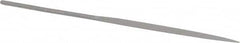 Grobet - 6-1/4" Needle Precision Swiss Pattern Marking File - Round Handle - Benchmark Tooling