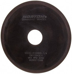 Norton - 6" Diam x 1-1/4" Hole x 1/16" Thick, 220 Grit Surface Grinding Wheel - Diamond, Type 1A1, Very Fine Grade, Resinoid Bond - Benchmark Tooling