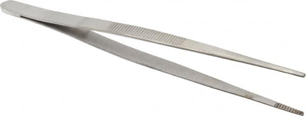 General - 6" OAL Utility Tweezers - Blunt, Serrated Points - Benchmark Tooling