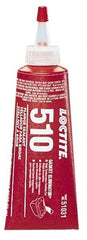 Loctite - 50ml 510 Gasket Eliminator Flange Sealant - -65 to 400°F, Red, Comes in Tube - Benchmark Tooling