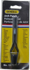 General - 3/8" Arch Punch - 4-1/2" OAL, Steel - Benchmark Tooling