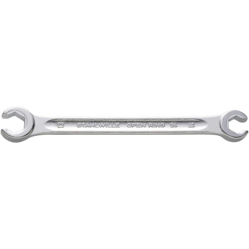 Flare Nut Wrenches; Type: Open End; Size (Inch): 14mm; 17 mm; Size (mm): 14mm; 17 mm; Head Type: Double; Offset; Opening Type: 12-Point Flare Nut; Head Offset Angle: 10; Non-sparking: No; Insulated: No; Magnetic: No; Corrosion-resistant: No; Ratcheting: N