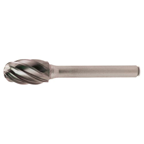 SE-5 Aluminum Cut Solid Carbide Bur-Egg Shape - Exact Industrial Supply