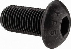 Value Collection - 1/2-20 UNF Hex Socket Drive, Button Screw - Alloy Steel, Black Oxide Finish, Fully Threaded, 1" Length Under Head - Benchmark Tooling