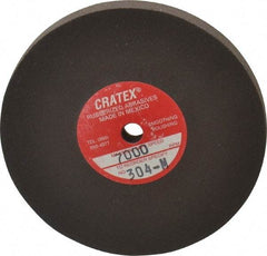 Cratex - 3" Diam x 1/4" Hole x 1/4" Thick, Surface Grinding Wheel - Silicon Carbide, Medium Grade, 7,000 Max RPM, Rubber Bond, No Recess - Benchmark Tooling