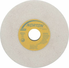 Norton - 7" Diam x 1-1/4" Hole x 1/2" Thick, G Hardness, 46 Grit Surface Grinding Wheel - Aluminum Oxide, Type 1, Coarse Grade, 3,600 Max RPM, Vitrified Bond, No Recess - Benchmark Tooling