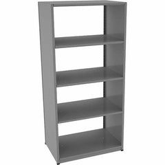 Tennsco - 5 Shelf Starter Open Steel Shelving - 36" Wide x 76" High x 24" Deep, Medium Gray - Benchmark Tooling