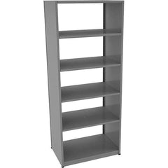 Tennsco - 6 Shelf Starter Open Steel Shelving - 36" Wide x 88" High x 24" Deep, Medium Gray - Benchmark Tooling