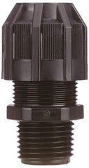 Thomas & Betts - 1/2 to 3/4" Cable Capacity, Liquidtight, Straight Strain Relief Cord Grip - 3/4 NPT Thread, 2-3/16" Long, Nylon - Benchmark Tooling