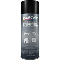 Dupli-Color - Black, Semi Gloss, Acrylic Enamel Spray Paint - 12 to 14 Sq Ft per Can, 12 oz Container - Benchmark Tooling