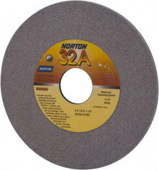 Norton - 6" Diam x 1-1/4" Hole x 1/8" Thick, K Hardness, 60 Grit Surface Grinding Wheel - Aluminum Oxide, Medium Grade, 4,140 Max RPM, Vitrified Bond - Benchmark Tooling