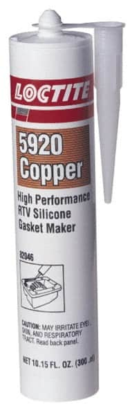 Loctite - 300ml High Performance RTV Silicone Gasket Maker - -65 to 700°F, Copper, Comes in Cartridge - Benchmark Tooling