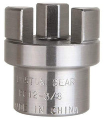 Boston Gear - 3/8" Max Bore Diam, FC12 Coupling Size, Flexible Half Coupling - 1-1/4" OD, 2.32" OAL, Steel - Benchmark Tooling