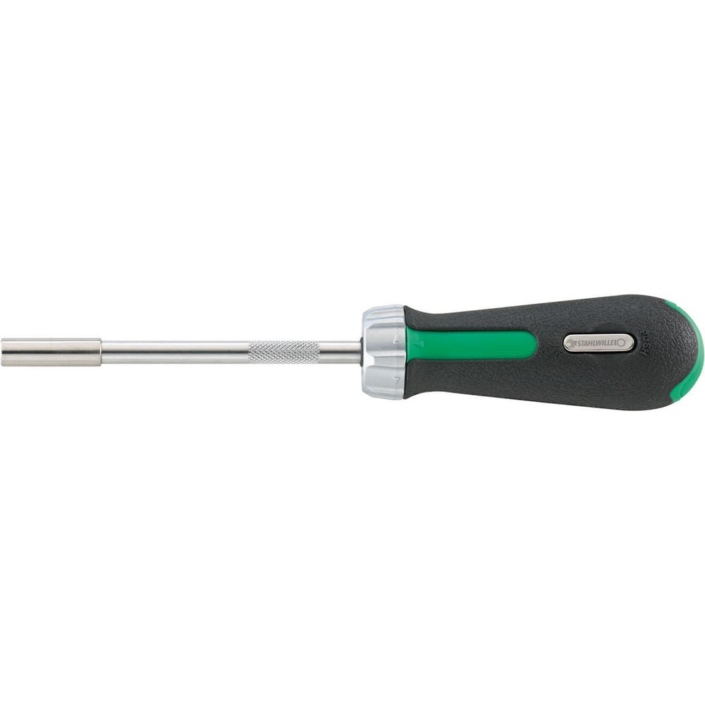 Screwdriver Accessories; Type: Bit holder, handle only; For Use With: 1/4″ Drive Bits; Additional Information: Ratcheting; Contents: Bit Holder, Handle only