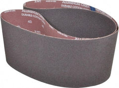 Norton - 6" Wide x 60" OAL, 40 Grit, Aluminum Oxide Abrasive Belt - Aluminum Oxide, Coarse, Coated, X Weighted Cloth Backing, Series R228 - Benchmark Tooling