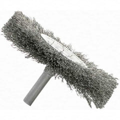 Brush Research Mfg. - 2-1/2" OD, Crimped Abrasive Nylon Wheel Brush - 7/16" Face Width, 11/16" Trim Length, 25,000 RPM - Benchmark Tooling