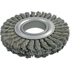 Brush Research Mfg. - 8" OD, 2" Arbor Hole, Crimped Carbon Wheel Brush - 1-1/8" Face Width, 1-3/4" Trim Length, 6,000 RPM - Benchmark Tooling