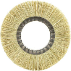 Brush Research Mfg. - 8" OD, 2" Arbor Hole, Crimped Carbon Wheel Brush - 1-1/8" Face Width, 1-3/4" Trim Length, 6,000 RPM - Benchmark Tooling
