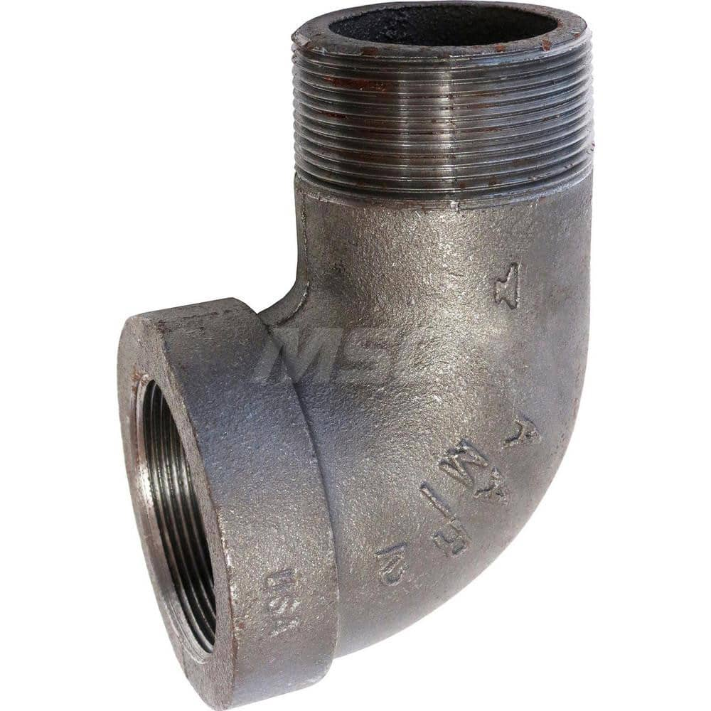 Black 90 ° Street Elbow: 3/8″, 300 psi, Threaded Malleable Iron, Galvanized Finish, Class 300