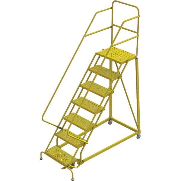 TRI-ARC - Rolling & Wall Mounted Ladders & Platforms Type: Stairway Slope Ladder Style: Forward Descent 50 Degree Incline - Benchmark Tooling