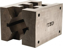 Heinrich - 6" Wide, V-Groove Vise Jaw - Ductile Iron, Fixed Jaw, Compatible with DA-6600-SC Vises - Benchmark Tooling