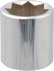 Proto - 1", 1/2" Drive, Standard Hand Socket - 8 Points, 1-3/4" OAL, Alloy Steel, Chrome Finish - Benchmark Tooling