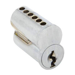 Cylinders; Type: Small Format IC; Keying: J Keyway; Material: Brass; Hand Orientation: Non-Handed; Finish/Coating: Satin Chrome; Cylinder Diameter: 1.125 in; Number Of Pins: 7; For Use With: IC Housing; Minimum Order Quantity: Brass; Material: Brass; Hand