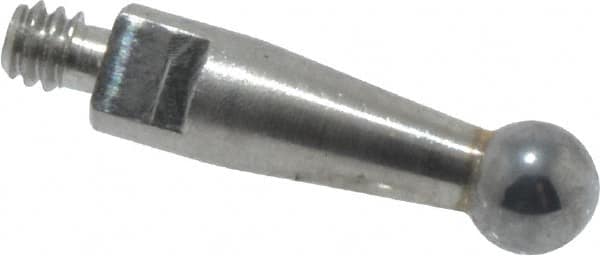 Mitutoyo - 2mm Ball Diam, Carbide, Ball Test Indicator Contact Point - 9.2mm Contact Point Length, Use with Mitutoyo 513 Series Dial Test Indicators - Benchmark Tooling