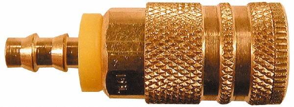 Coilhose Pneumatics - Hose Barb Industrial Pneumatic Hose Coupler - Brass, 1/4" Body Diam, 1/4" Hose ID - Benchmark Tooling