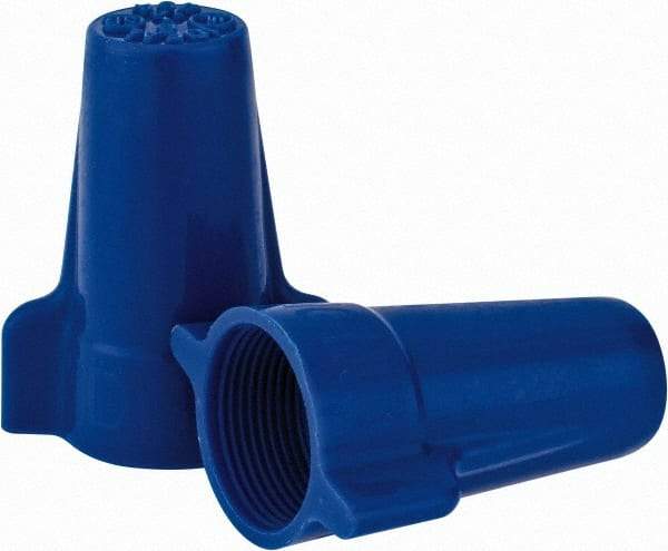 Ideal - 3, 12 to 1, 6 + 2, 8 AWG, 600 Volt, Flame Retardant, Wing Twist on Wire Connector - Blue, 221°F - Benchmark Tooling