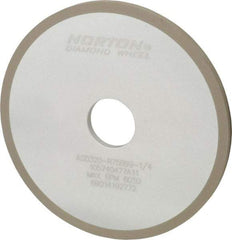 Norton - 6" Diam x 1-1/4" Hole x 1/4" Thick, 320 Grit Surface Grinding Wheel - Diamond, Type 1A1, Extra Fine Grade, Resinoid Bond - Benchmark Tooling