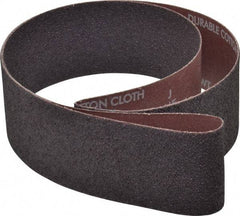 Norton - 2-1/2" Wide x 48" OAL, 36 Grit, Aluminum Oxide Abrasive Belt - Aluminum Oxide, Very Coarse, Coated, X Weighted Cloth Backing, Series R228 - Benchmark Tooling