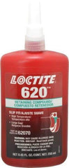 Loctite - 250 mL Bottle, Green, Medium Strength Liquid Retaining Compound - Series 620, 24 hr Full Cure Time, Heat Removal - Benchmark Tooling