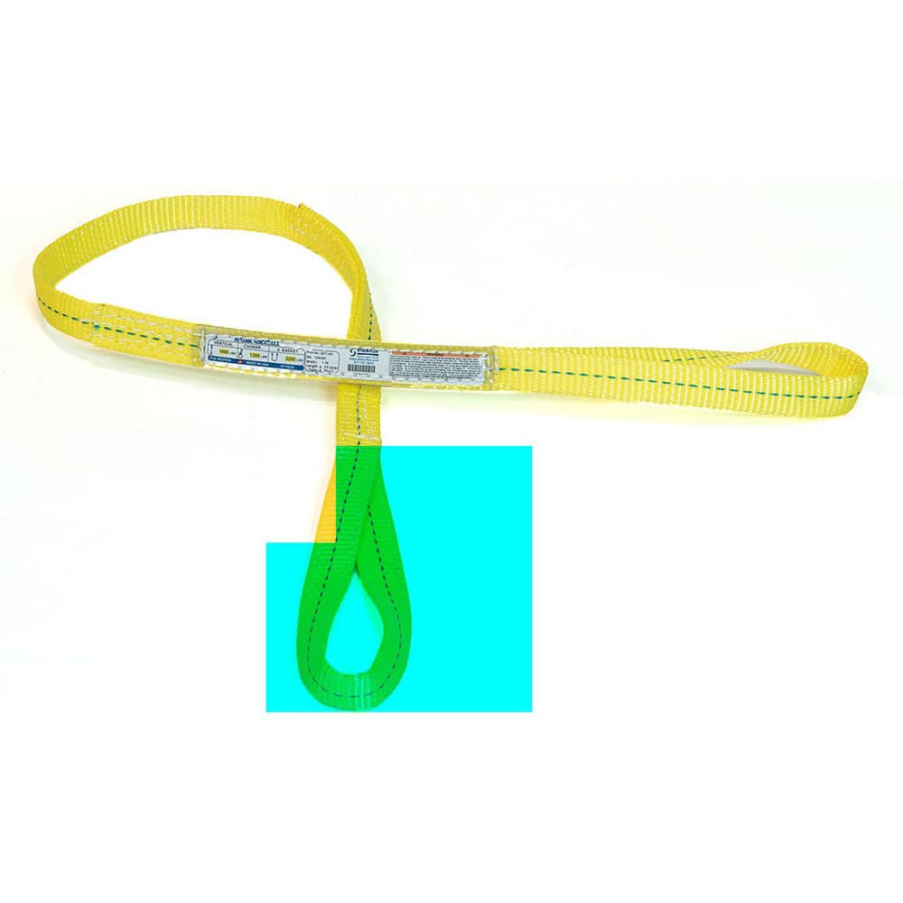 Slings & Tiedowns (Load-Rated); Sling Type: Eye & Eye; Length (Feet): 20; Vertical Capacity (Lb.): 1600; Choker Capacity (Lb.): 1200; Width (Inch): 1; Basket Capacity (Lb.): 3200; Eye Type: Twisted Eye; Sling Material: Polyester; Sling Width: 1 in; Eye Le