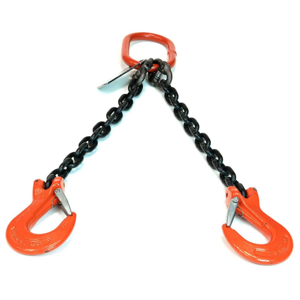 Slings & Tiedowns (Load-Rated); Sling Type: Chain; Length (Feet): 18; Vertical Capacity (Lb.): 61100; Choker Capacity (Lb.): 49900; Width (Inch): 0; Basket Capacity (Lb.): 35300; Eye Type: Large Eye; Chain Sling Type: DOS; Sling Material: Steel; Sling Wid