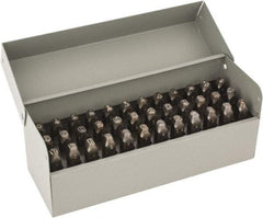 C.H. Hanson - 36 Piece, 3/16" Character Steel Stamp Set - Letters & Figures, Low Stress Round Face Full - Benchmark Tooling