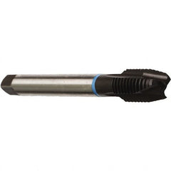 Emuge - M12x1.50 Metric Fine, 3 Flute, Nitride Finish, Cobalt Spiral Point Tap - Plug Chamfer, Right Hand Thread, 3-3/8" OAL, 0.866" Thread Length, 0.367" Shank Diam, 6H Class of Fit, Series Rekord B - Exact Industrial Supply